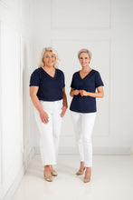 Load image into Gallery viewer, THE BLAKE V Neck T-Shirt - Navy