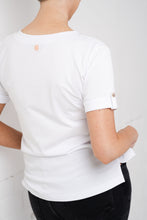 Load image into Gallery viewer, THE BLAKE V Neck T-Shirt - White
