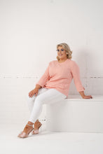 Load image into Gallery viewer, THE LAYLA Long Line Cabled Sweater - CORAL
